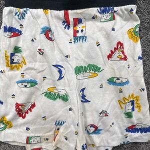 VTG Kids M Shorts Made in USA AOP Jam Abstract Faces Skater Surf 90s y2k Beach